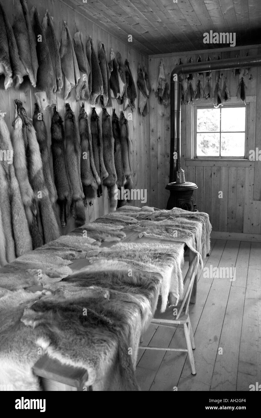 Trappers cabin in Fort Edmonton Park Alberta Canada Stock Photo Alamy