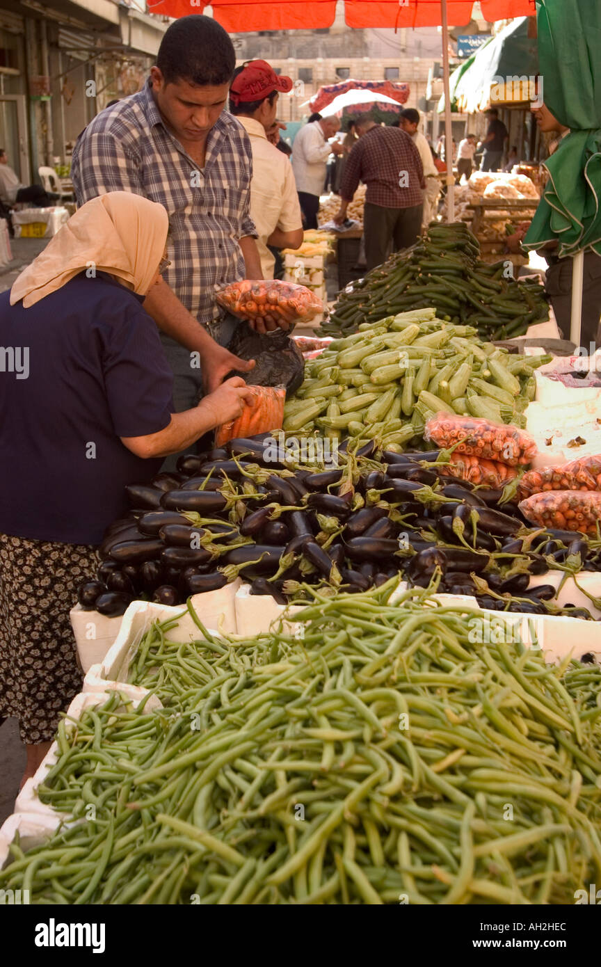 fruit and vegetable market Amman Jordan Middle East Stock Photo Alamy