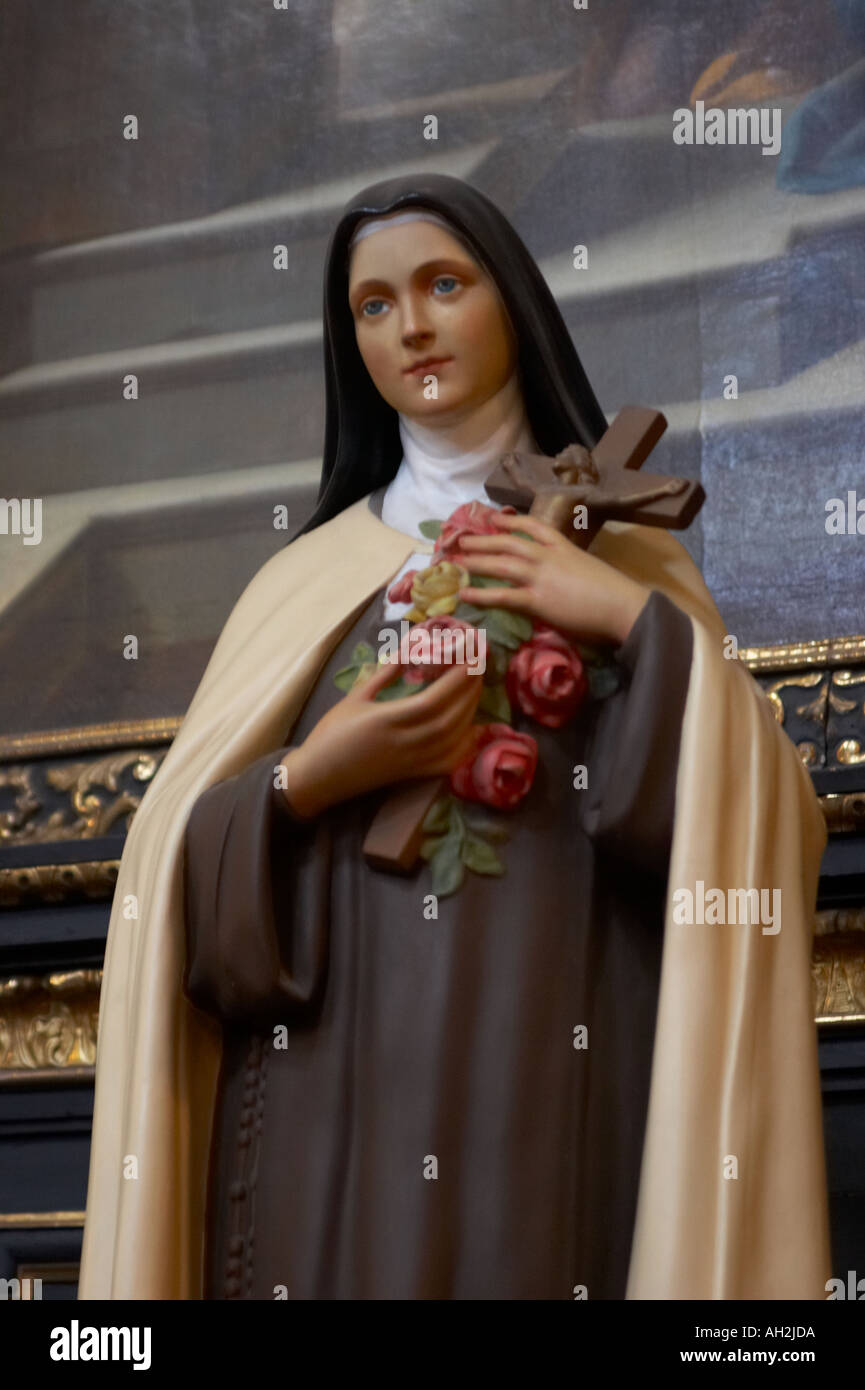 Saint Therese de Lisieux, Church of Our Lady Victorious, Prague, Czech Republic, Europe Stock Photo
