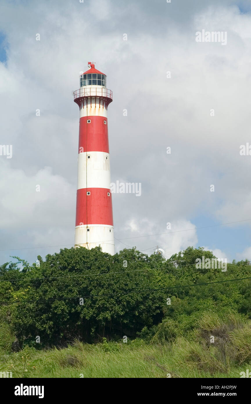 South Point Lighthouse, Cove Bay, Barbados Stock Photo Alamy