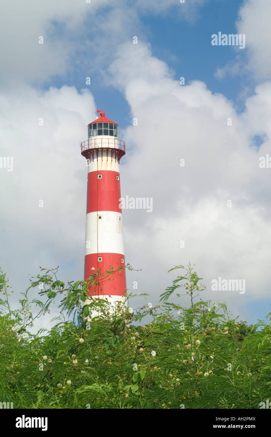 South Point Lighthouse, Cove Bay, Barbados Stock Photo Alamy