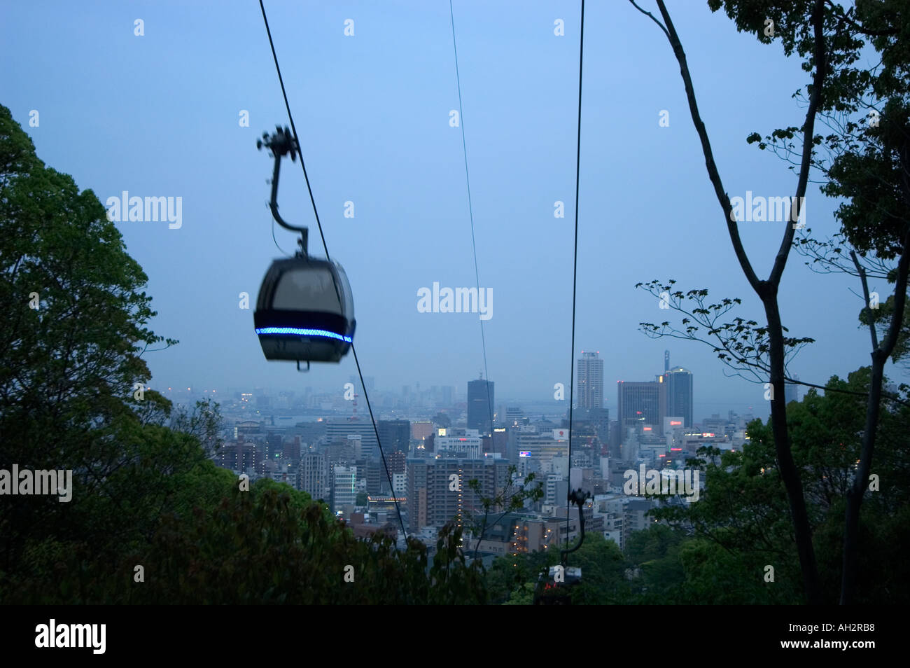 cable car Kobe city Kansai Honshu island Japan Stock Photo Alamy
