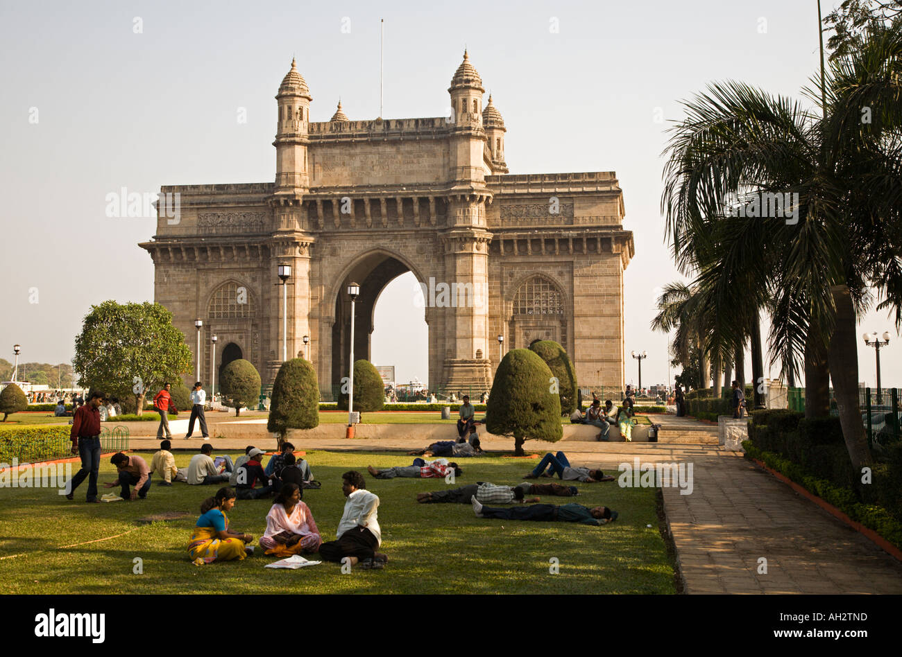 Gateway of India built in 1911 to commemorate the visit by King George V and Queen Mary to Bombay India Stock Photo