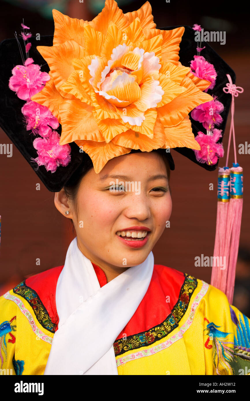 Woman wearing Traditional Dress Beijing China Stock Photo - Alamy