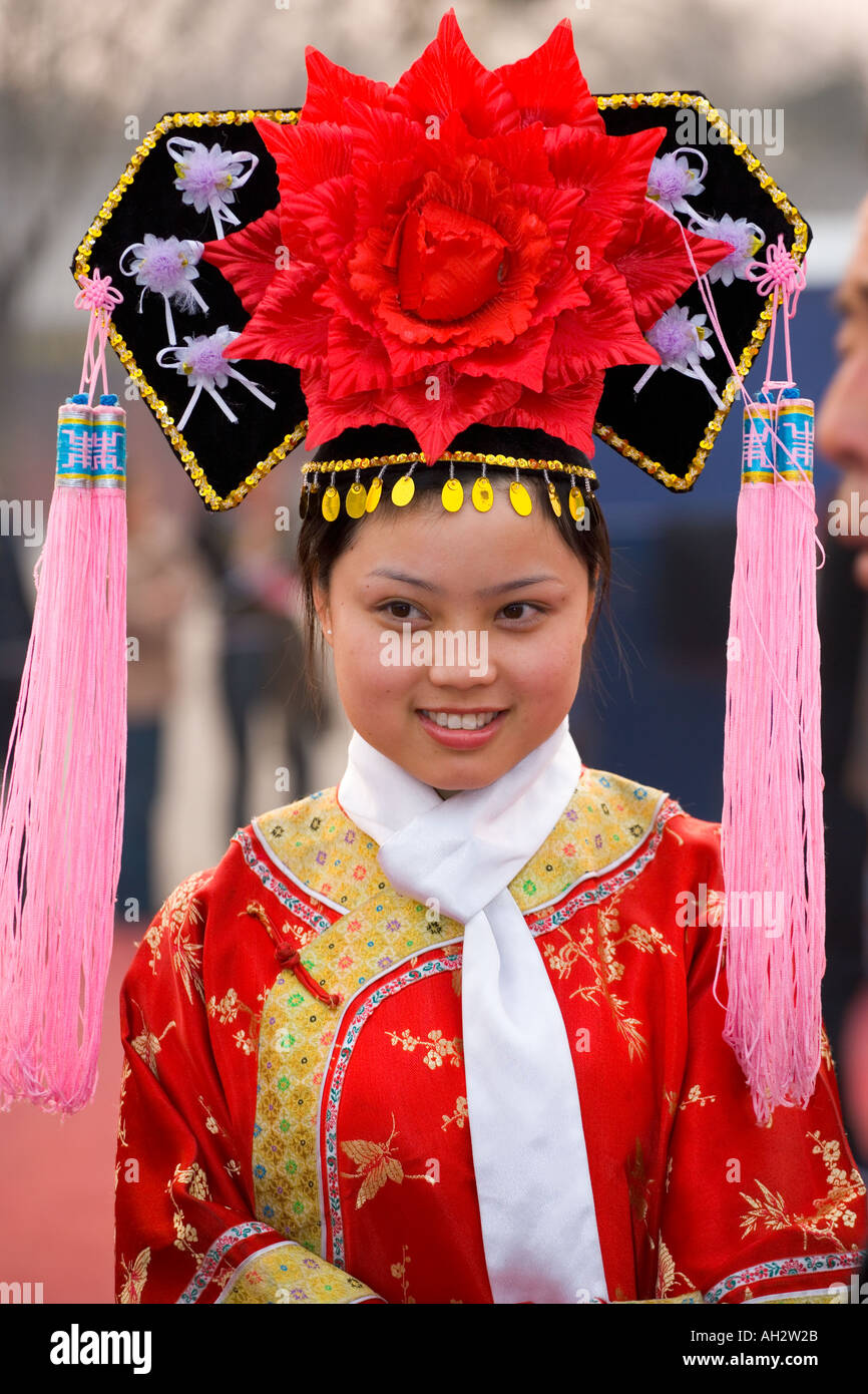 Woman wearing Traditional Dress Beijing China Stock Photo - Alamy
