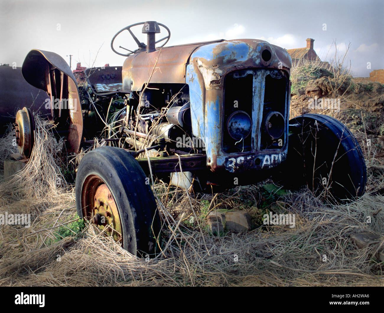 thumbnail image 2 of Rusty Farm Tractor N Scale Model - Hand-Painted Derelict Look, Ready For Your Layout 2 of 4