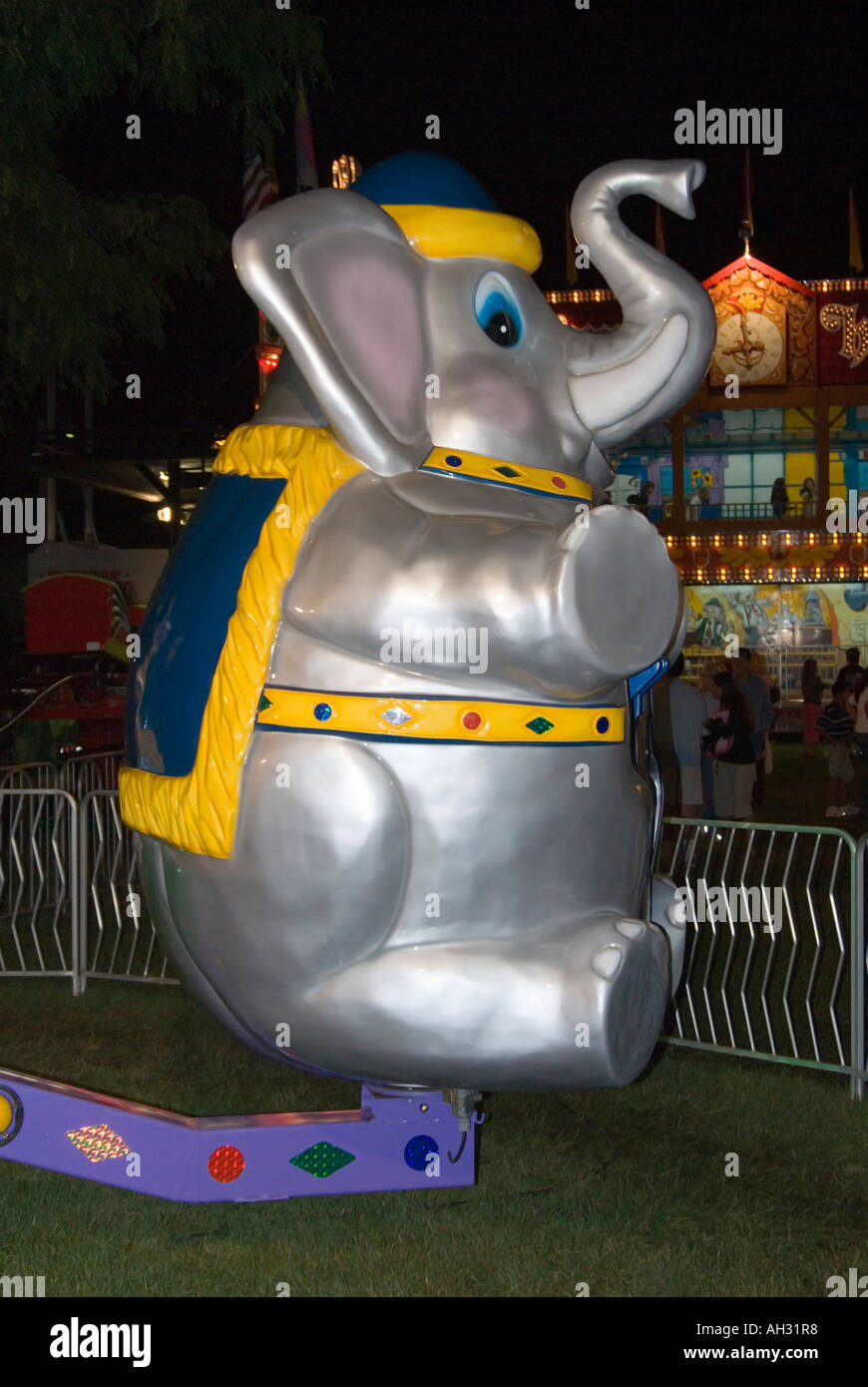 Carnival Elephant Ride Stock Photo Alamy