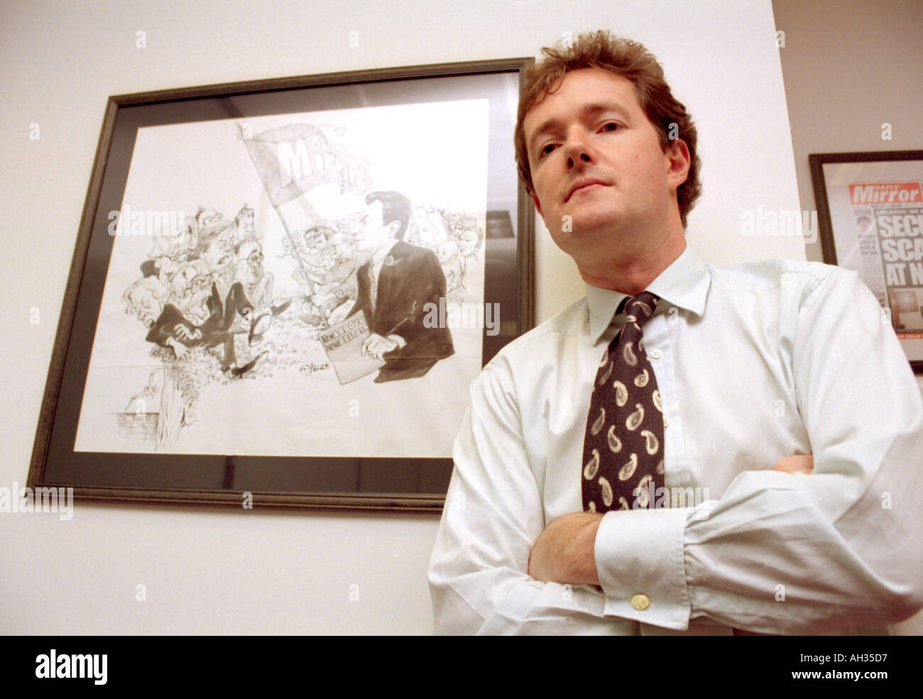 Piers Editor of Daily Mirror Newspaper Portrait london uk Stock