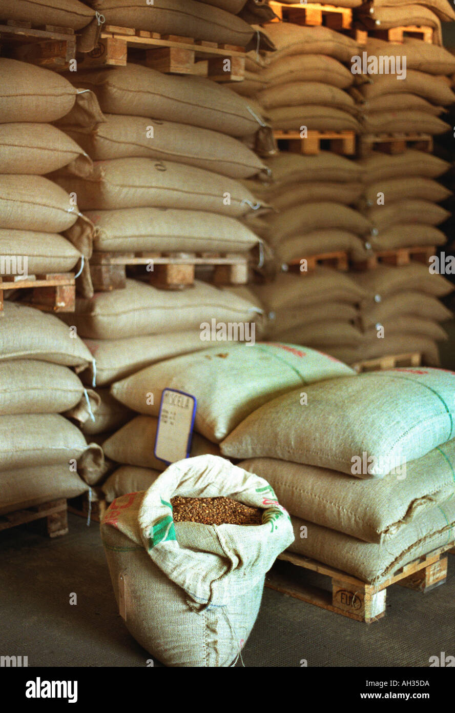 Coffee warehouse Stock Photo Alamy