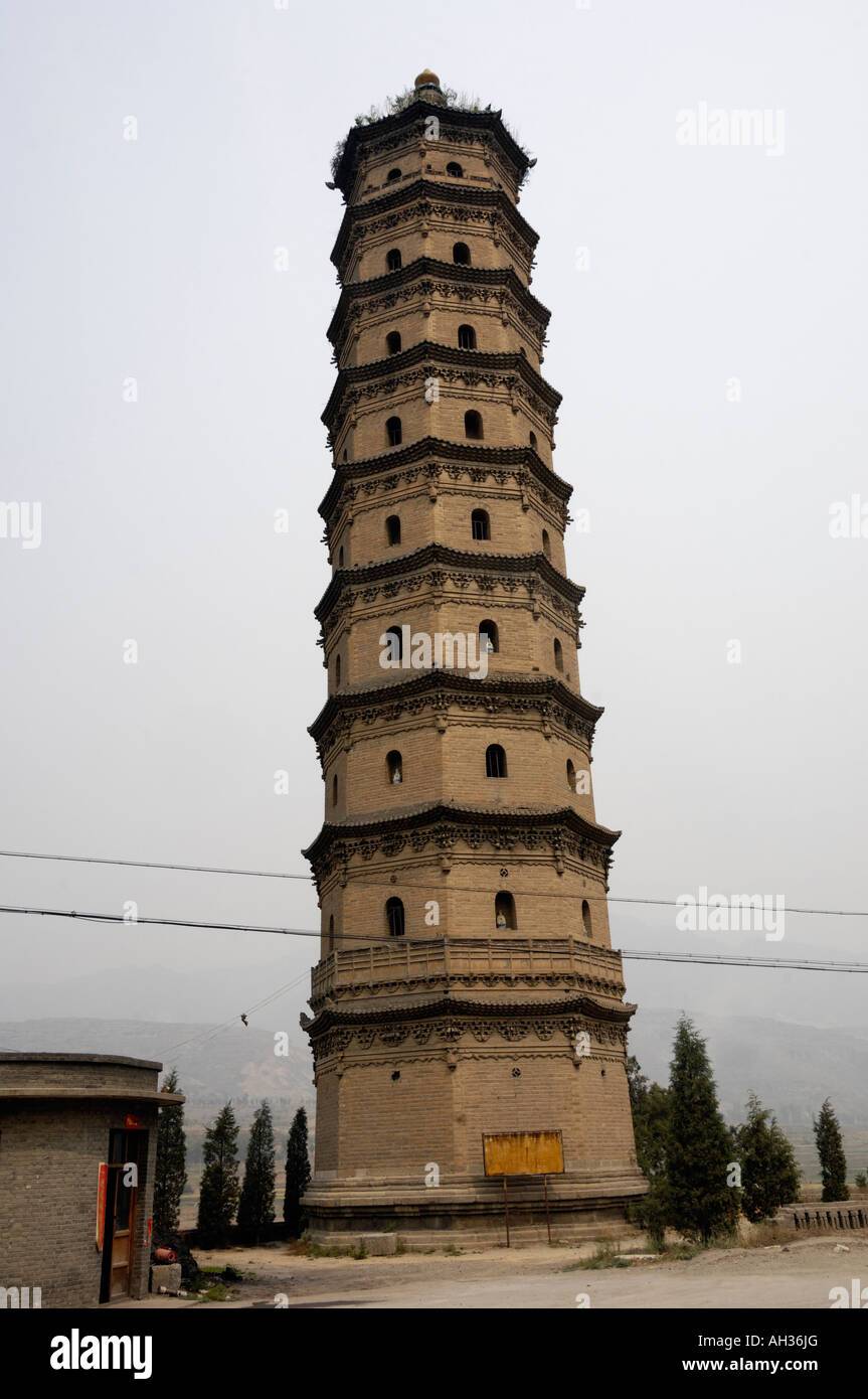 A Qing Dynasty pagoda in Jiexiu Shanxi China 05 Jun 2007 Stock Photo