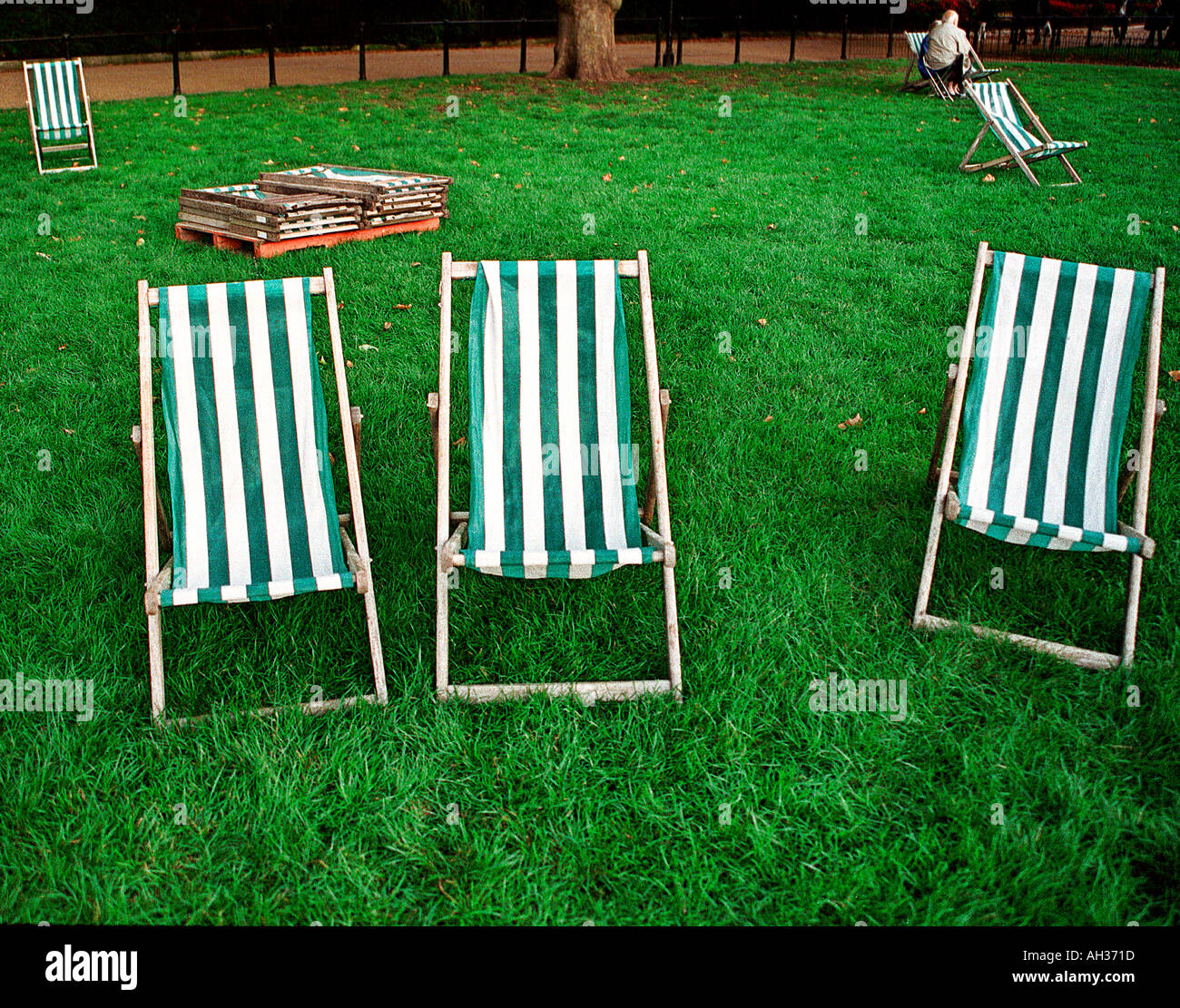 Matching lawn chairs Stock Photo Alamy