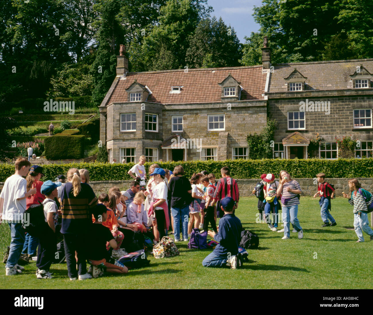 Children at North York Moors National Park Centre, Danby Lodge Stock