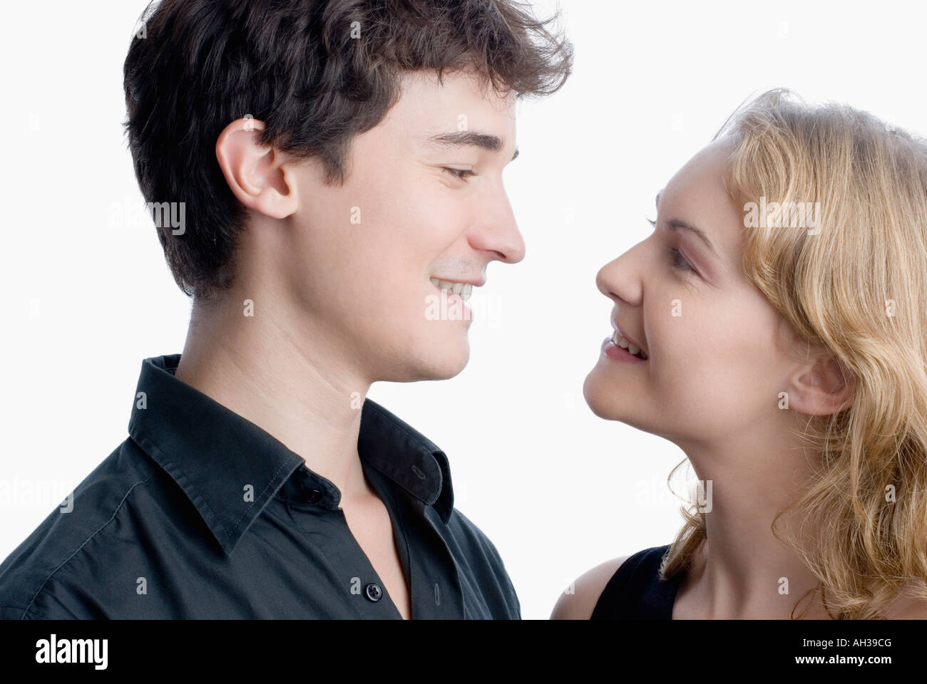 Close up smile young hi-res stock photography and images - Alamy