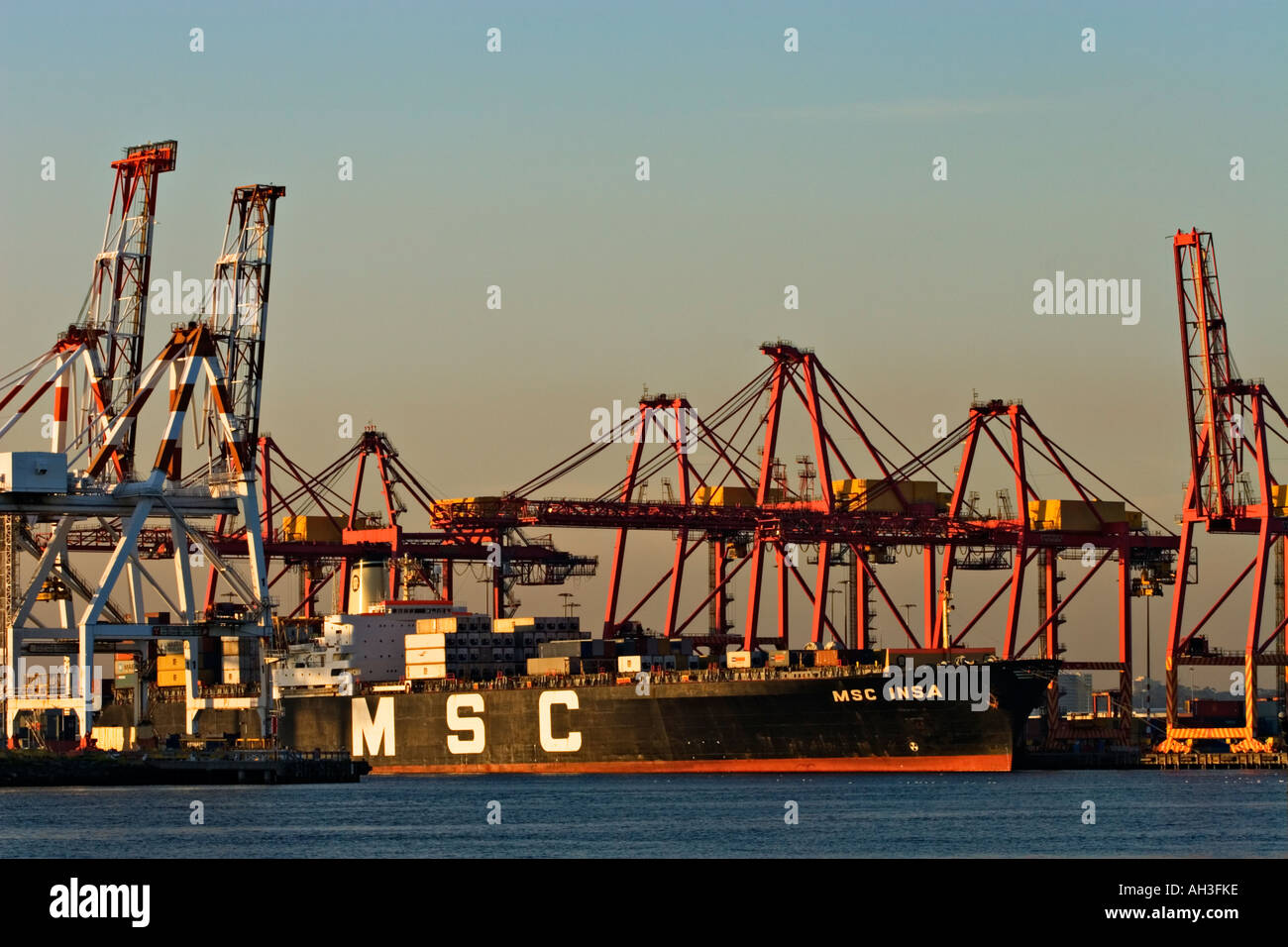 Shipping Industry / Container Ships berthed in the Port of Melbourne