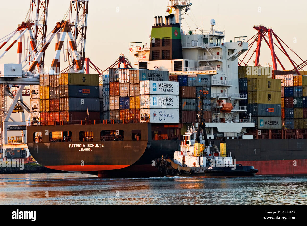 Shipping Industry / Container Ships berthed in the Port of Melbourne / Melbourne Victoria