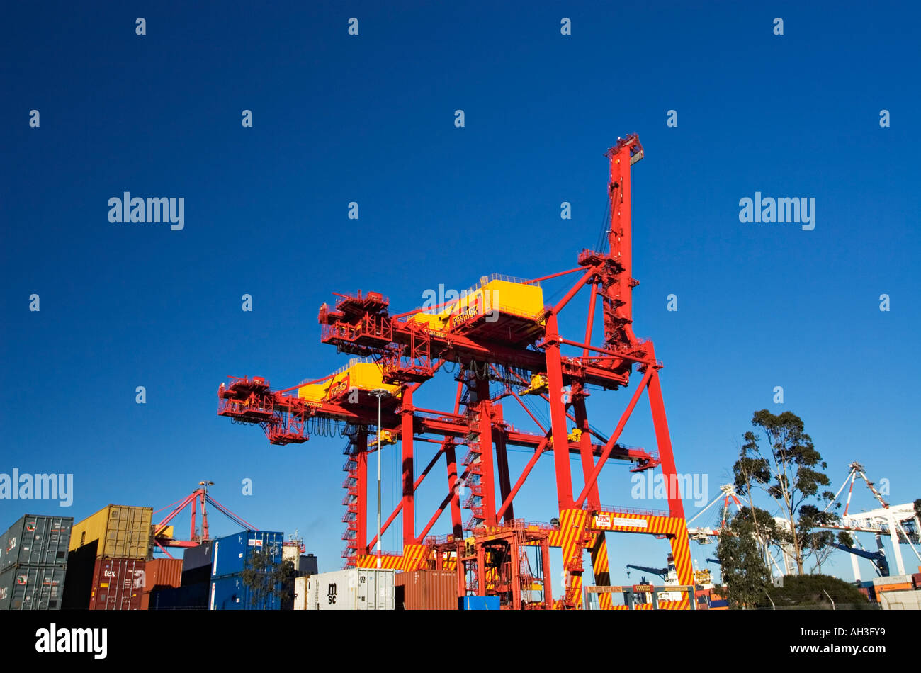 Shipping Industry / Container quayside cranes in the Port of Melbourne