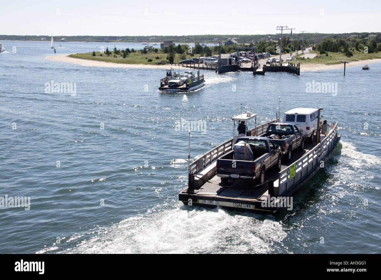 Chappaquiddick Ferry Martha s Vineyard Stock Photo