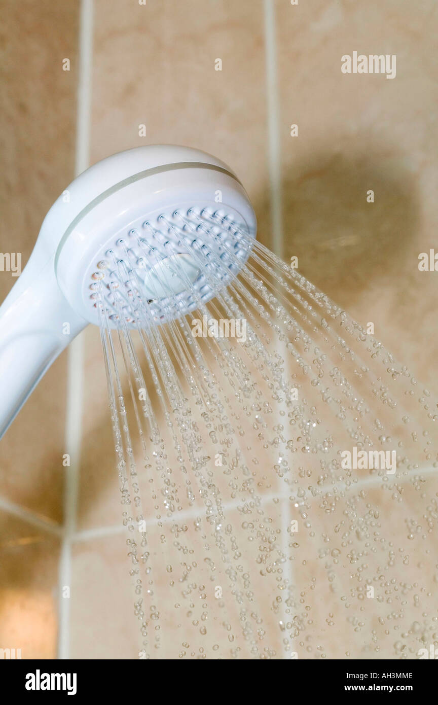 a shower head and water Stock Photo Alamy