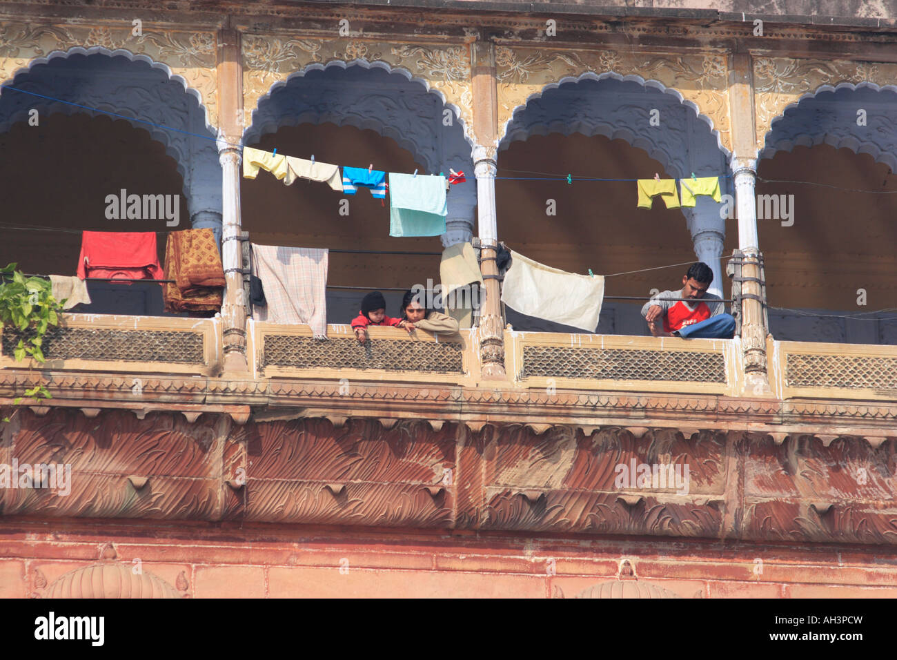 Varanasi Benares Benaras Banaras Hindu holy city on Ganges Ganga state Uttar Pradesh India Stock Photo
