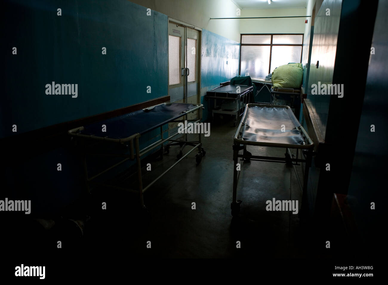 Corridor where patients recover from theatre, Bwailer Maternity Hospital Stock Photo