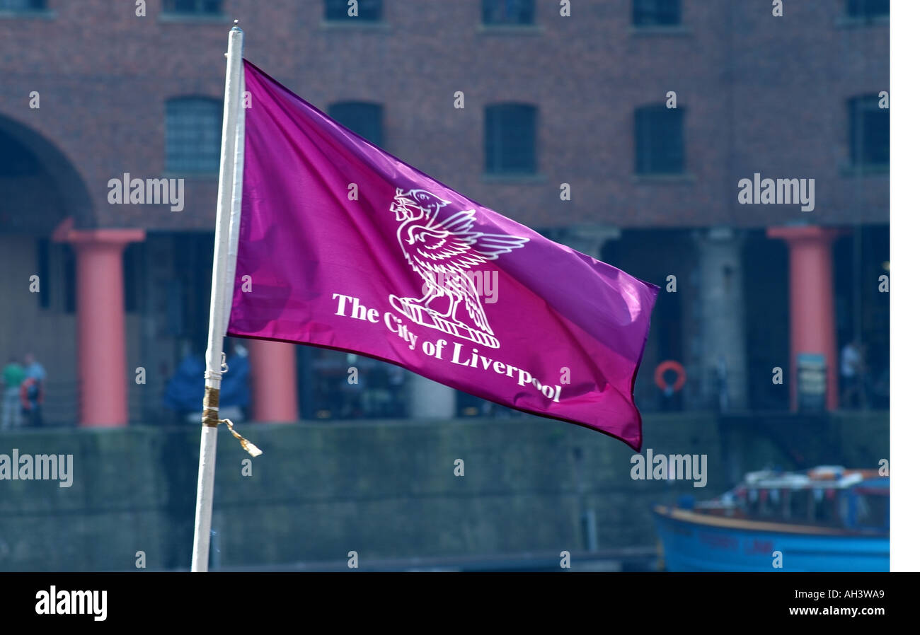Liverpool Merseyside Northern England Uk City Flag Stock Photo Alamy