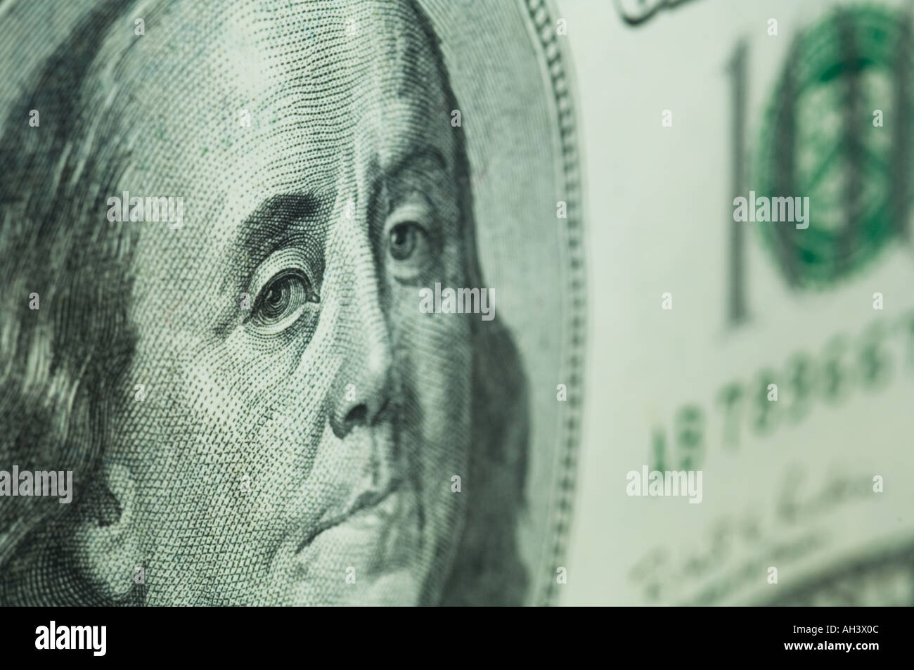 closeup of 100 dollar bill US Stock Photo - Alamy