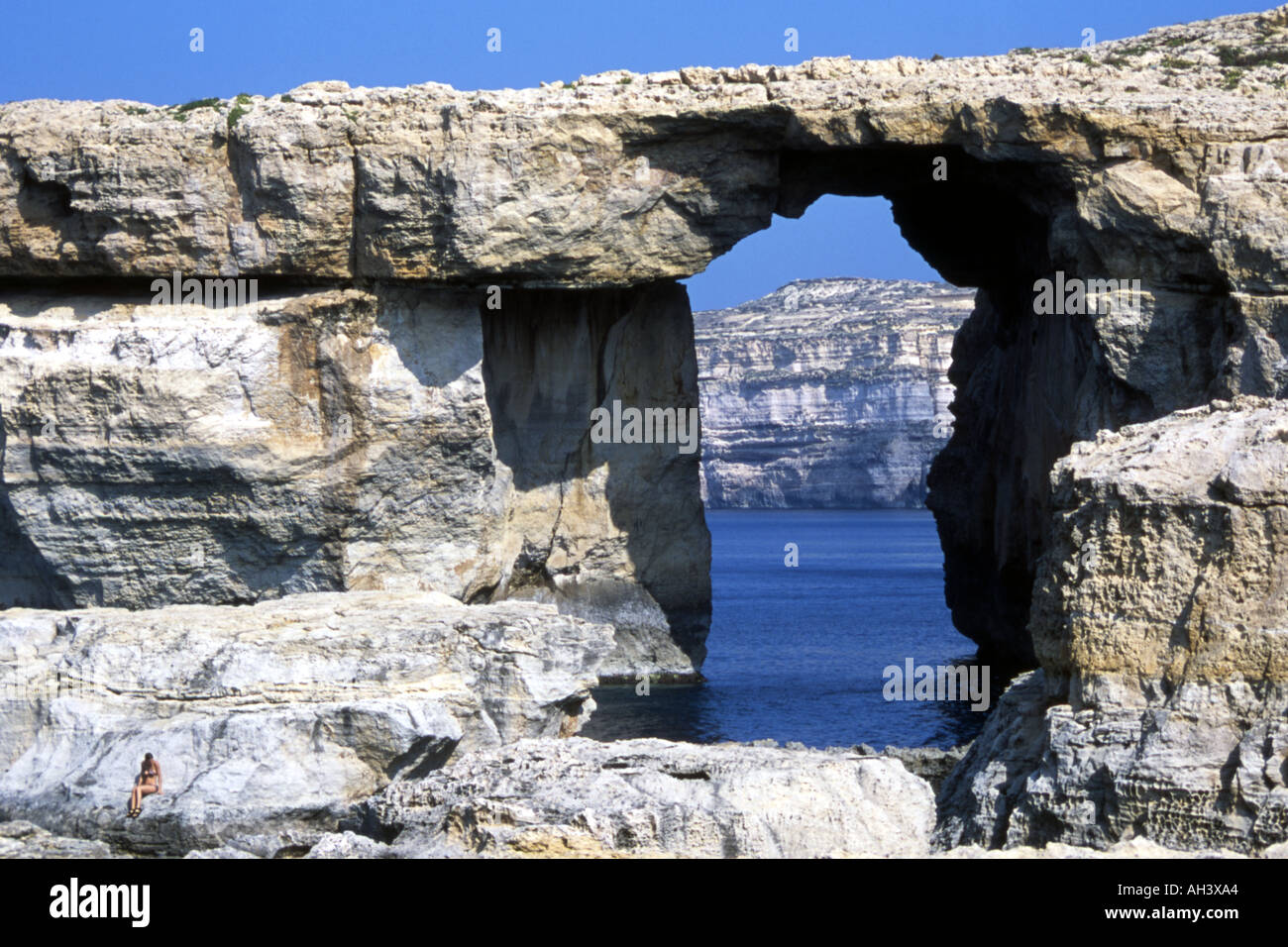 THE AZURE WINDOW DWEJRA POINT GOZO MALTESE ISLAND EUROPE Stock Photo