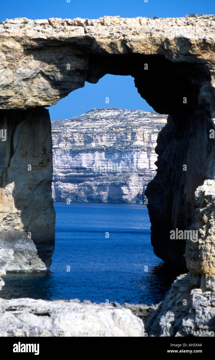THE AZURE WINDOW DWEJRA POINT GOZO MALTESE ISLAND EUROPE Stock Photo