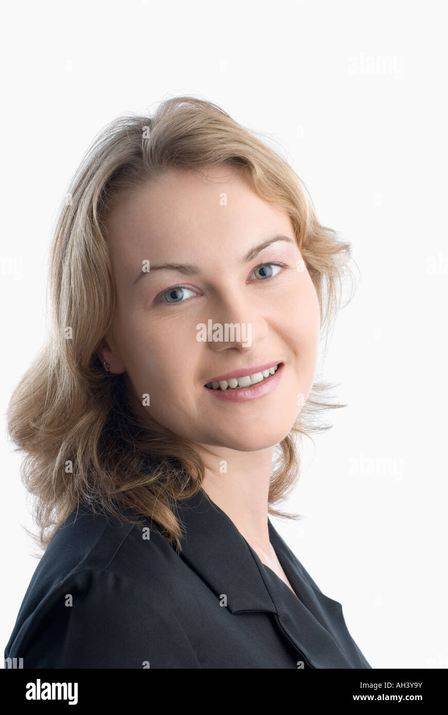 Young cheerful smiling woman hi-res stock photography and images - Alamy