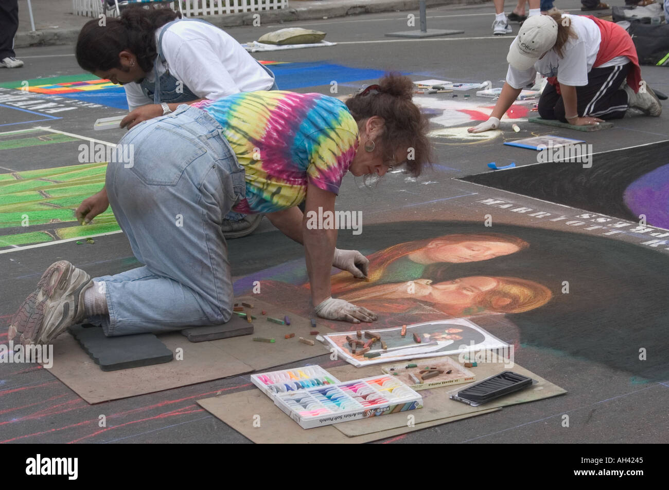 Chalk La Strada Street Painting Chalk Art Festival San Diego California