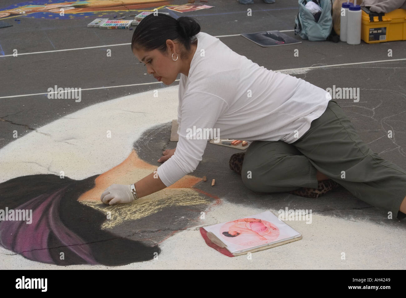 Chalk La Strada Street Painting Chalk Art Festival San Diego California