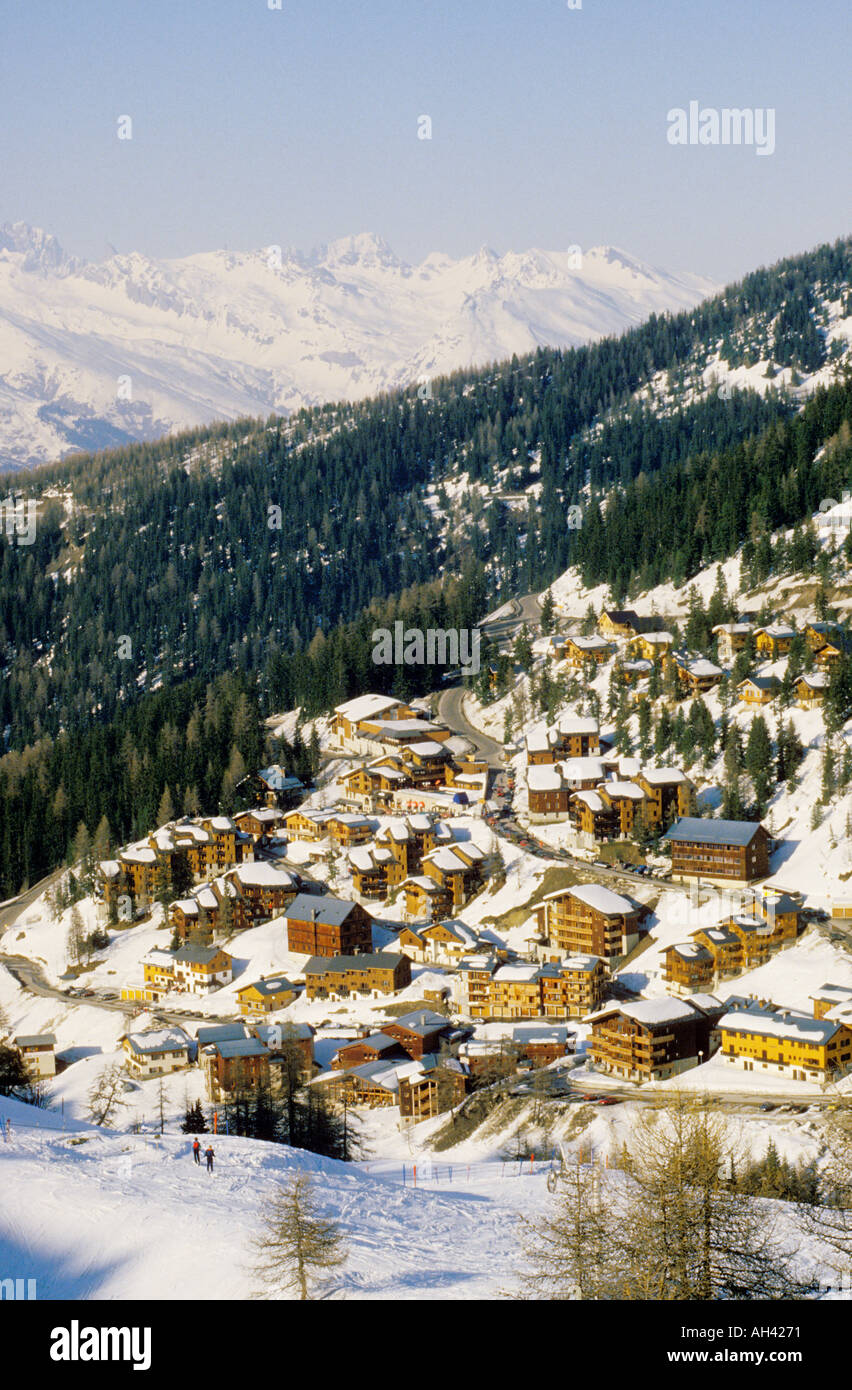 La Plagne 1800 complex France Stock Photo Alamy