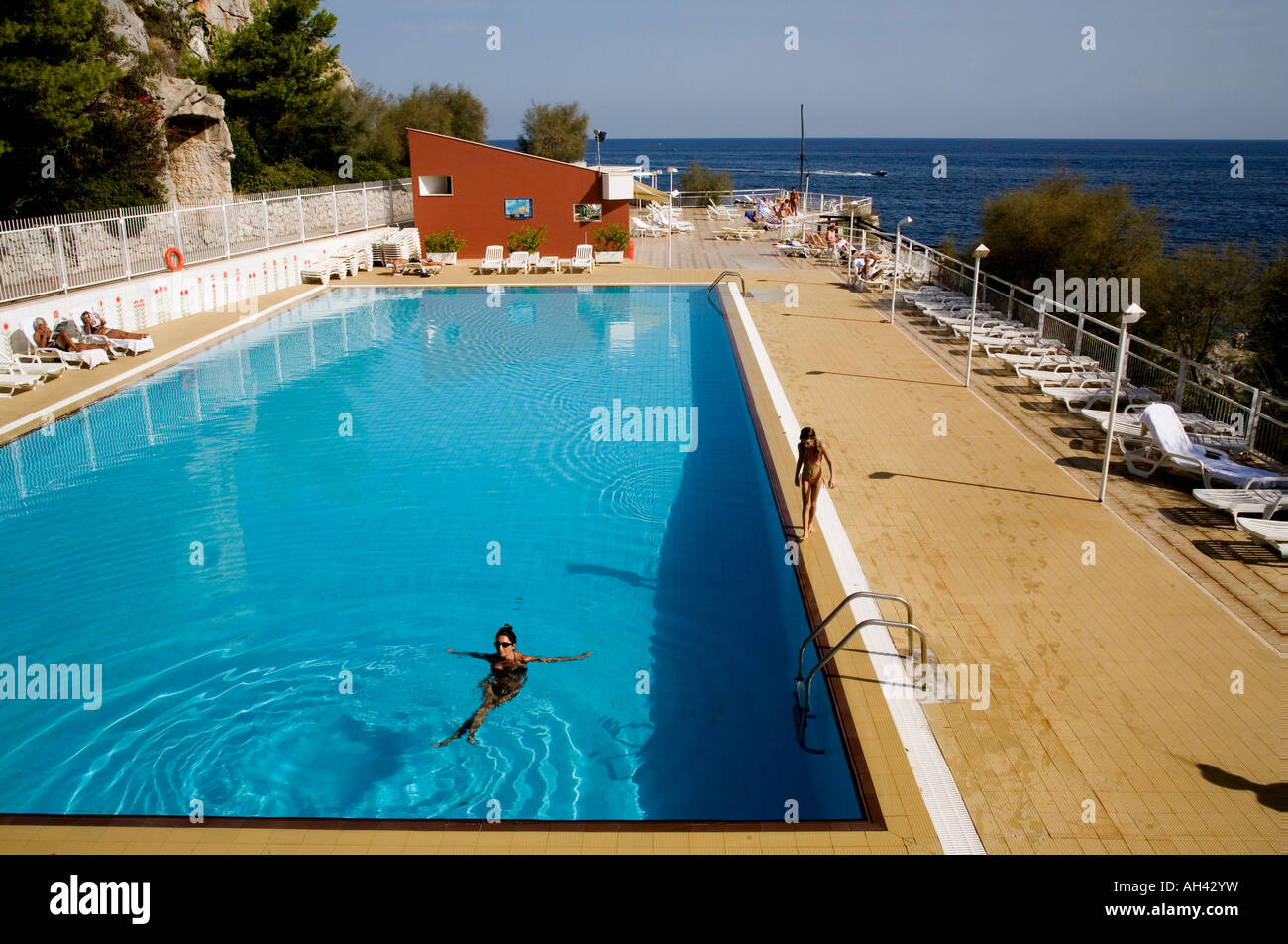 Hotel La Torre Mondello Palermo Sicily Italy Stock Photo