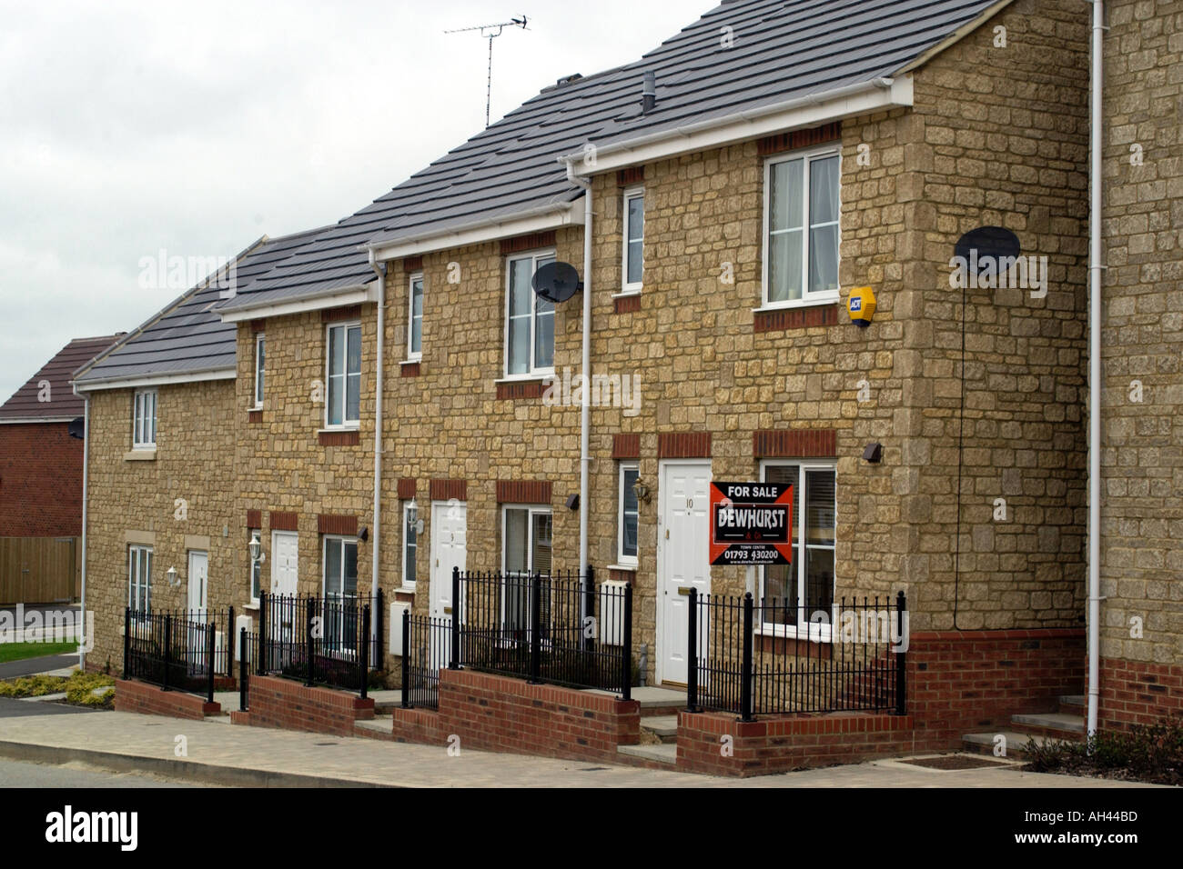 General view of the Abbey Meads residential housing development in