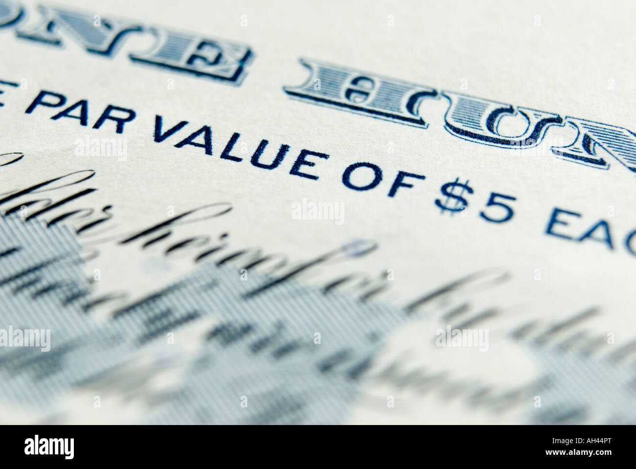 Certificate for 100 shares hi-res stock photography and images - Alamy