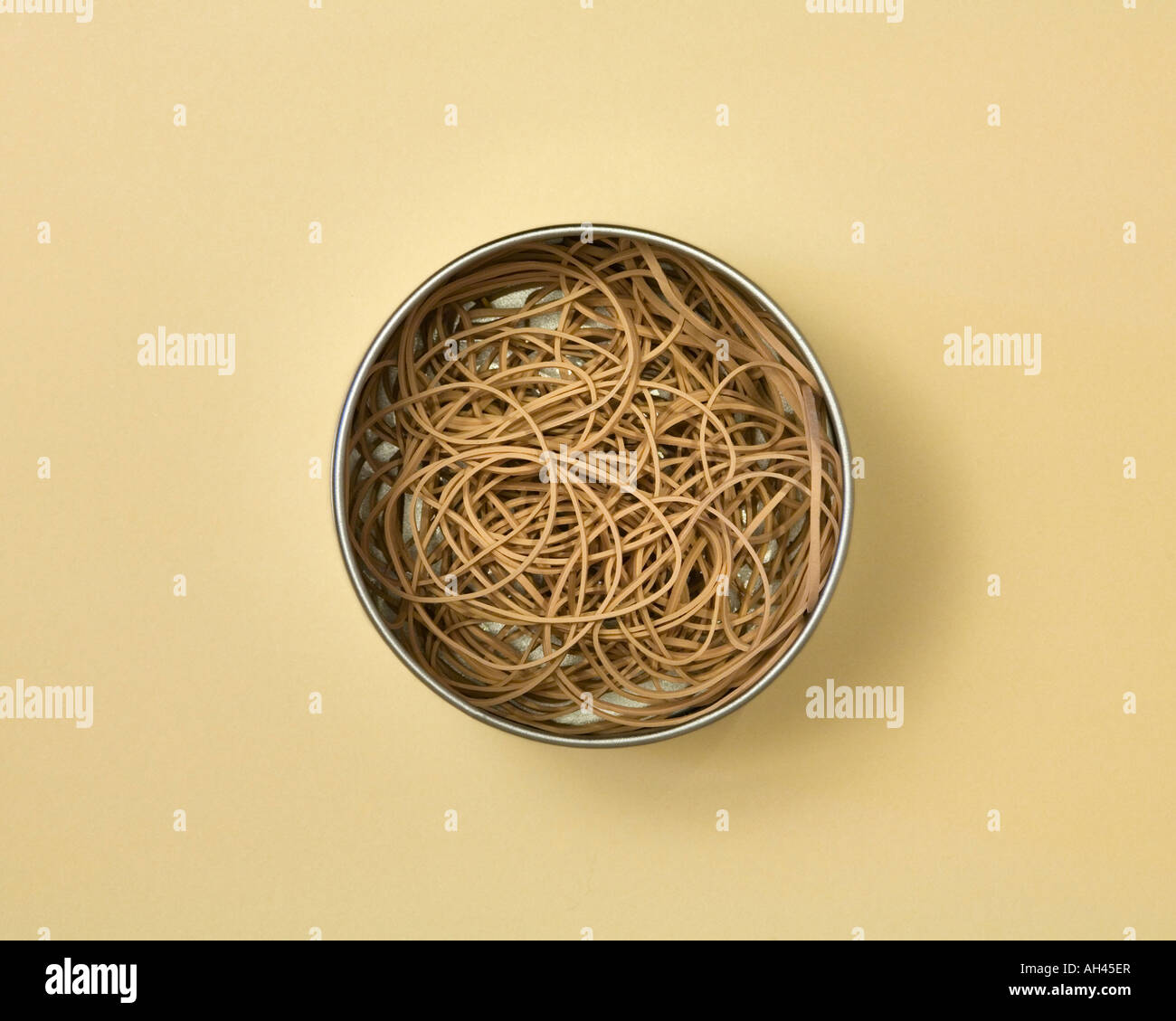 Bowl of rubber bands Stock Photo Alamy