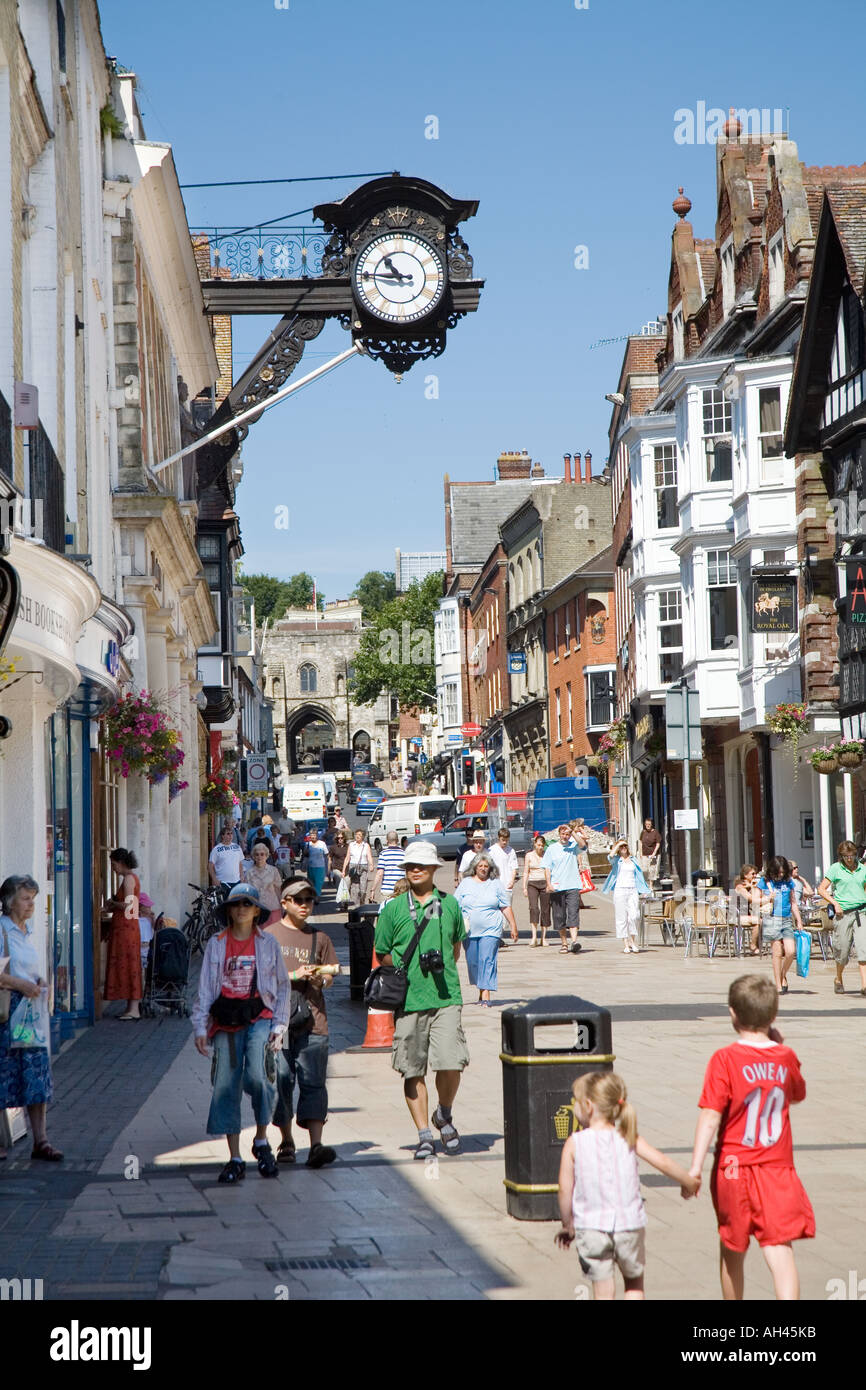 Clock In Winchester High Street High Resolution Stock Photography and ...