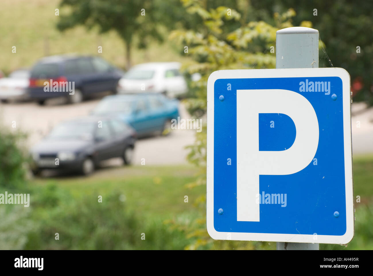 Car Park sign at Pitsford Reservoir Stock Photo Alamy