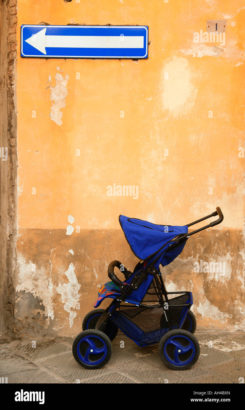 Baby stroller on street in Italy Stock Photo Alamy