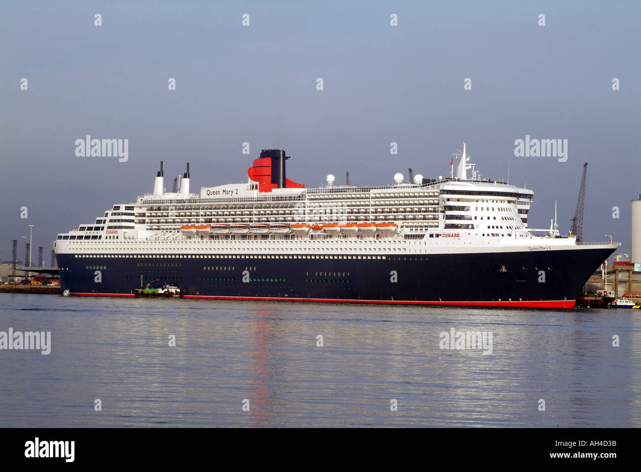 Queen Mary 2 Cruise Liner Southampton Water England UK Cunards Flagship
