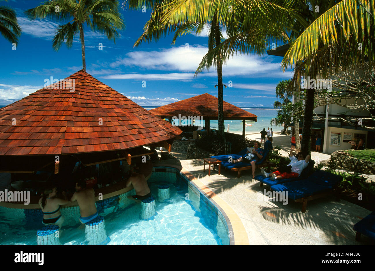 Pool Warwick Fiji Resort Coral Coast Fiji Stock Photo