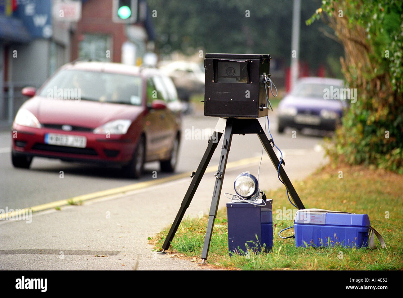 Mobile Police speed camera England UK Stock Photo - Alamy