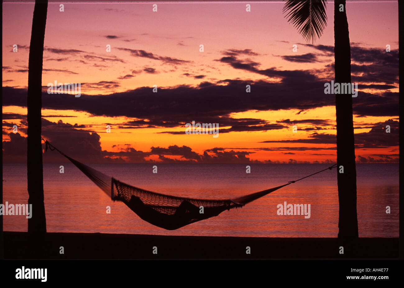 Sunset Denarau Island Fiji Stock Photo
