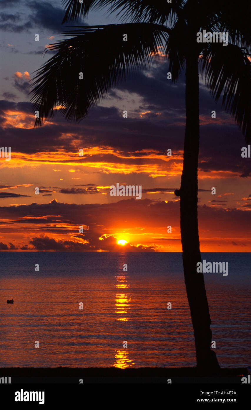 Sunset Denarau Island Fiji Stock Photo