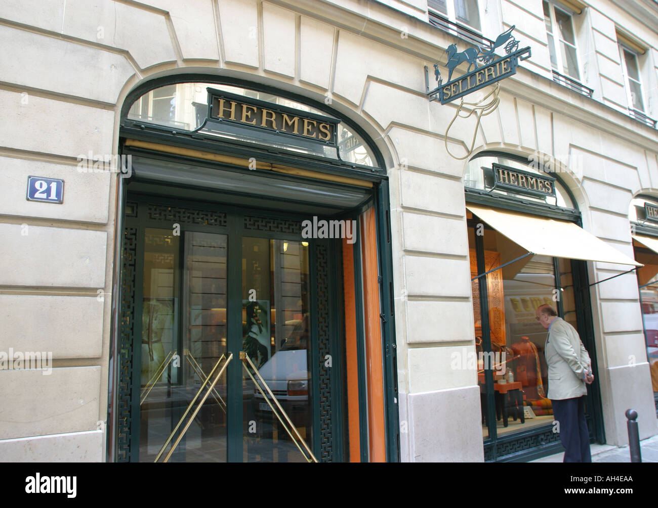 Hermes shop Paris France Stock Photo