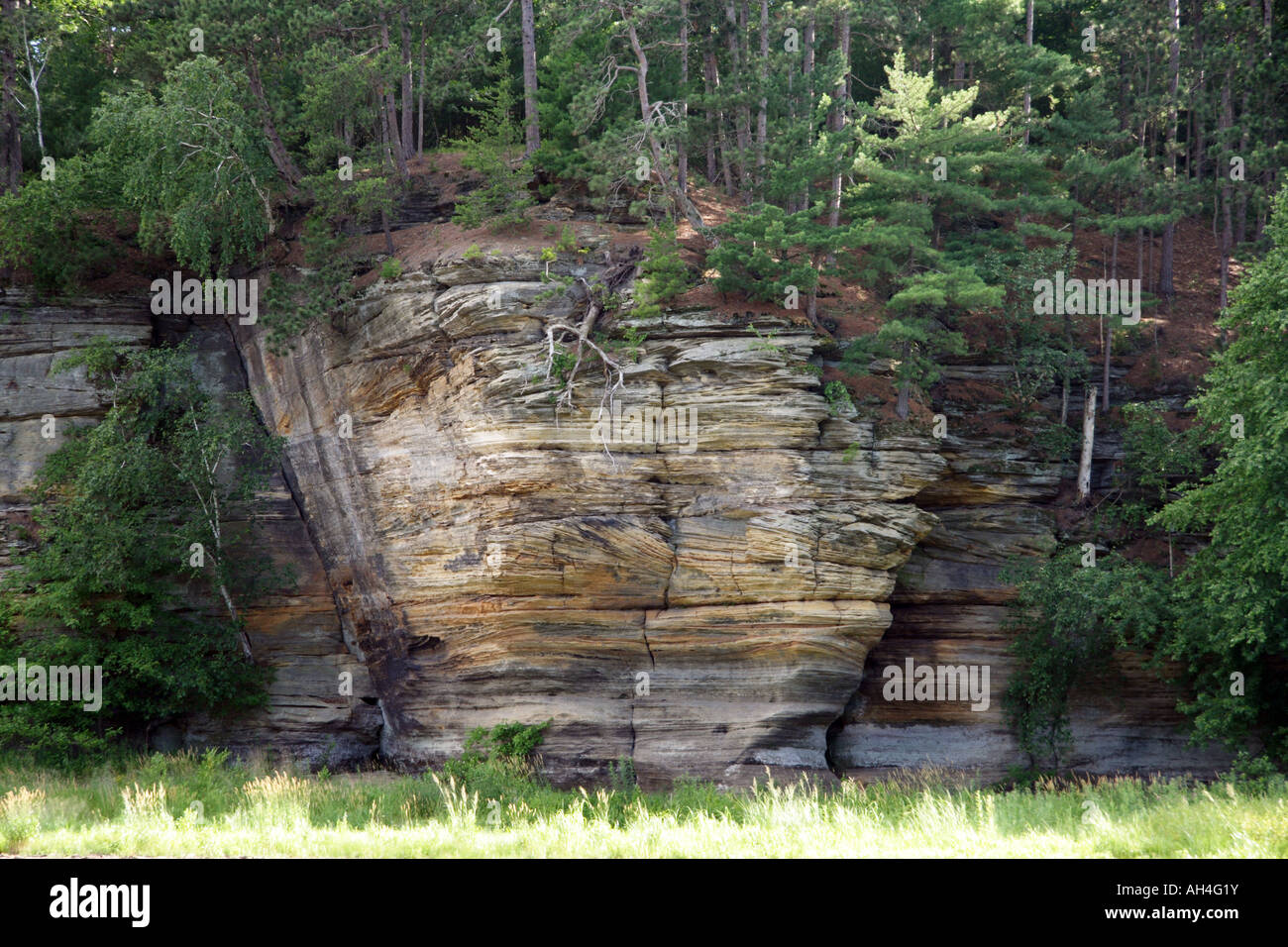 Rock Formations at Wisconsin Dells Stock Photo