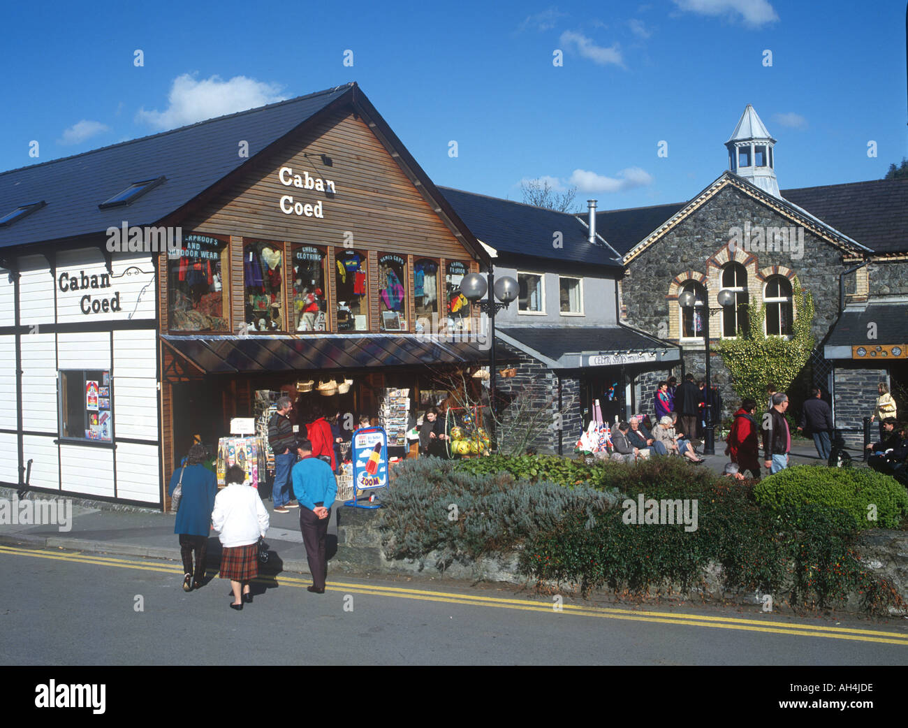 The Log Cabin Betws Y Coed Snowdonia North West Wales Stock Photo