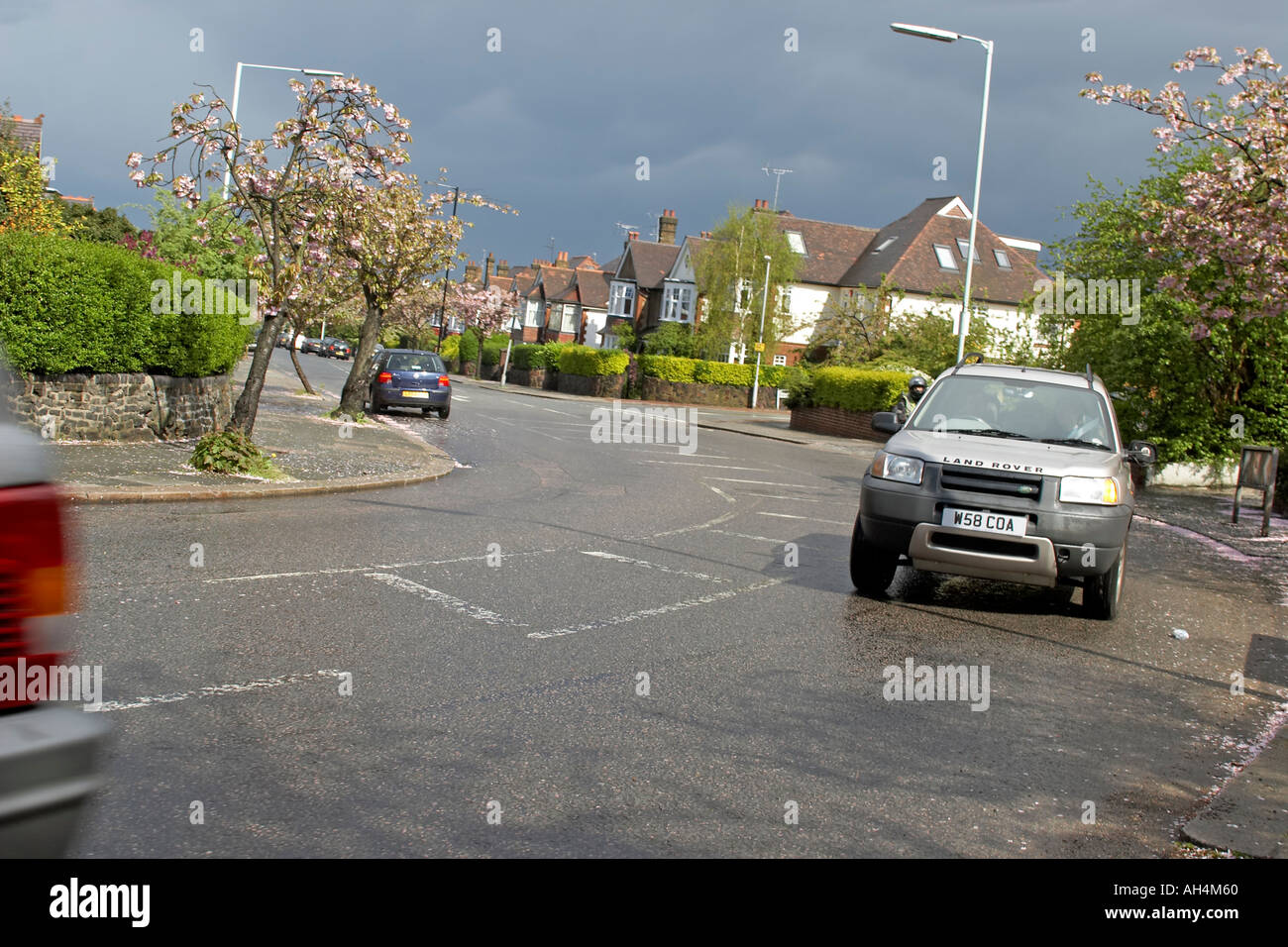 Cloudy skies over suburbs in Muswell Hill N10 London England  Stock Photo