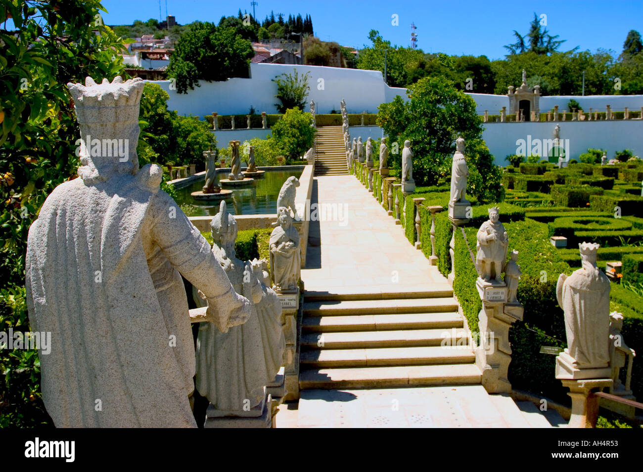 King Stairs at the Jardim Episcopal Castelo Branco Portugal Stock Photo