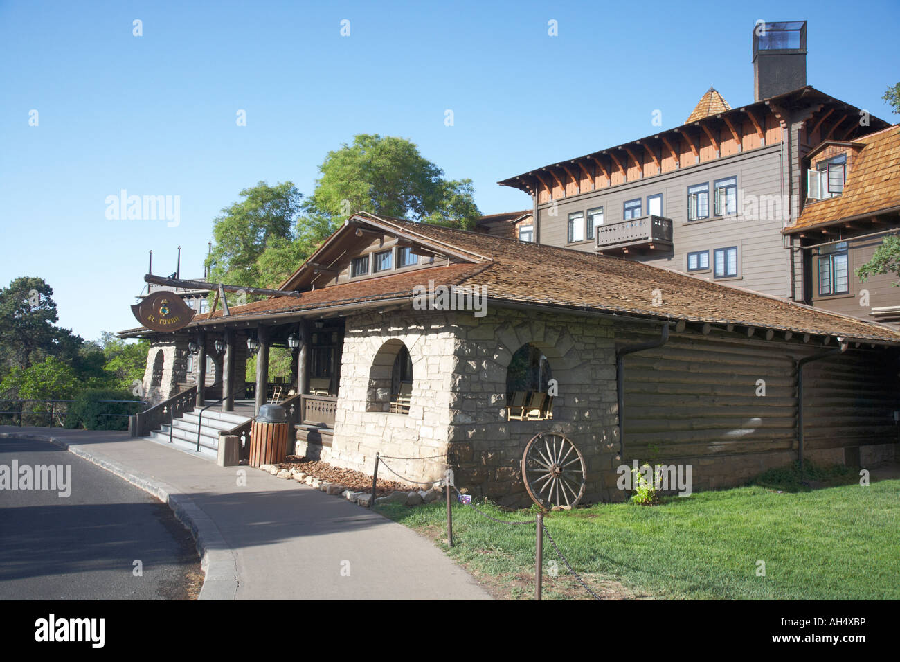 El Tovar Hotel on the South Rim, Grand Canyon Stock Photo